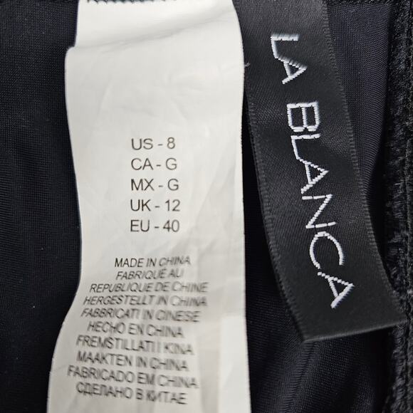 La Blanca Multi-Strap Black One-piece Swimsuit Women's 8 - Picture 7 of 7